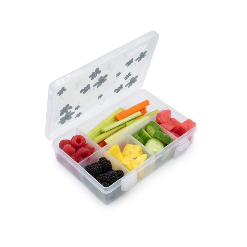 Jucarii, Copii si Bebe - Hrana si alaptare - Biberoane, suzete si accesorii hranire - Articole hranire bebelusi - CUTIE SNACK 8 COMPARTIMENTE, MELII, PRINT FLORI - Infinity.ro