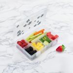 Jucarii, Copii si Bebe - Hrana si alaptare - Biberoane, suzete si accesorii hranire - Articole hranire bebelusi - CUTIE SNACK 8 COMPARTIMENTE, MELII, PRINT FLORI - Infinity.ro