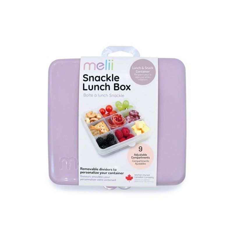 Jucarii, Copii si Bebe - Hrana si alaptare - Biberoane, suzete si accesorii hranire - Articole hranire bebelusi - CUTIE SNACK 9 COMPARTIMENTE, MELII, WISTERIA PURPLE - Infinity.ro