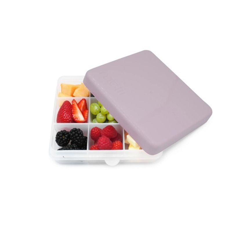 Jucarii, Copii si Bebe - Hrana si alaptare - Biberoane, suzete si accesorii hranire - Articole hranire bebelusi - CUTIE SNACK 9 COMPARTIMENTE, MELII, WISTERIA PURPLE - Infinity.ro