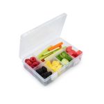 Jucarii, Copii si Bebe - Hrana si alaptare - Biberoane, suzete si accesorii hranire - Articole hranire bebelusi - CUTIE SNACK 8 COMPARTIMENTE, MELII, TRANSPARENT - Infinity.ro