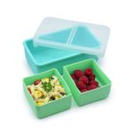 Jucarii, Copii si Bebe - Hrana si alaptare - Biberoane, suzete si accesorii hranire - Articole hranire bebelusi - CUTIE PRANZ BENTO CU COMPARTIMENTE DETASABILE, MELII, MINT BLUE - Infinity.ro