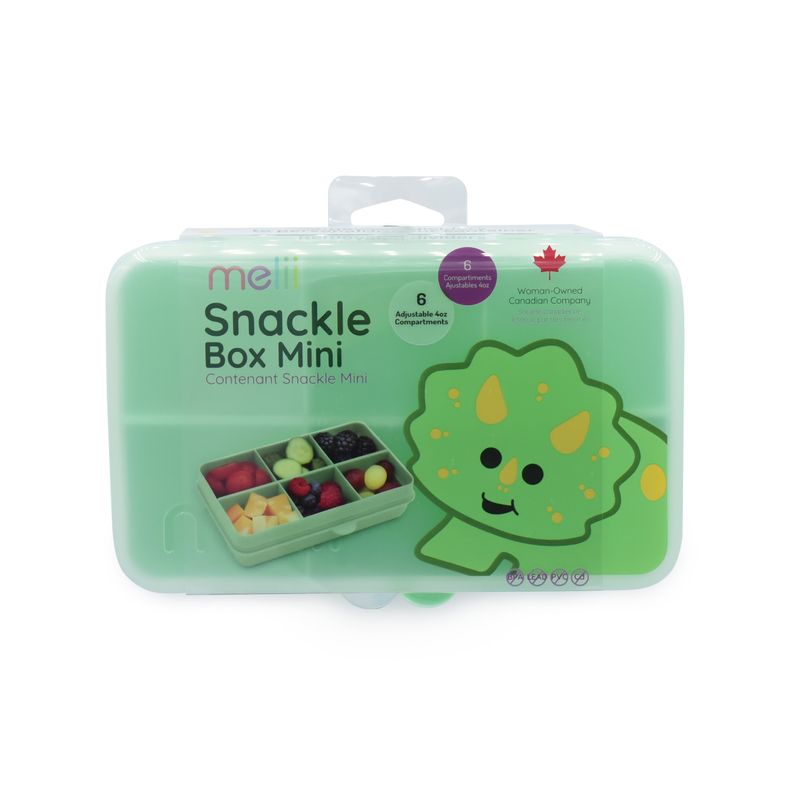 Jucarii, Copii si Bebe - Hrana si alaptare - Biberoane, suzete si accesorii hranire - Articole hranire bebelusi - CUTIE SNACK 6 COMPARTIMENTE, MELII, PRINT DINOZAUR - Infinity.ro