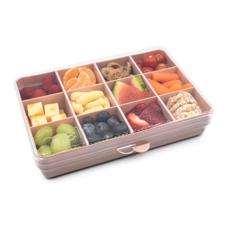 Jucarii, Copii si Bebe - Hrana si alaptare - Biberoane, suzete si accesorii hranire - Articole hranire bebelusi - CUTIE SNACK 12 COMPARTIMENTE, MELII, ROZ - Infinity.ro