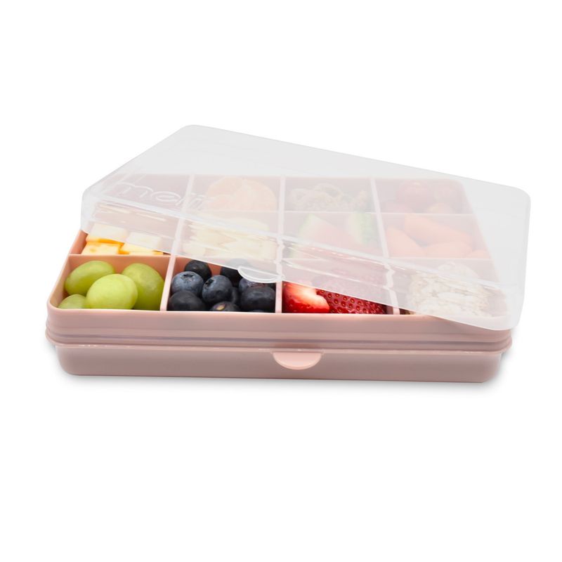 Jucarii, Copii si Bebe - Hrana si alaptare - Biberoane, suzete si accesorii hranire - Articole hranire bebelusi - CUTIE SNACK 12 COMPARTIMENTE, MELII, ROZ - Infinity.ro
