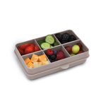 Jucarii, Copii si Bebe - Hrana si alaptare - Biberoane, suzete si accesorii hranire - Articole hranire bebelusi - CUTIE SNACK 6 COMPARTIMENTE, MELII, GREY - Infinity.ro