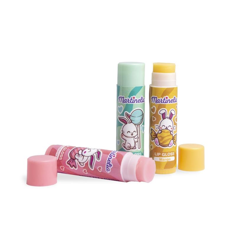 Jucarii, Copii si Bebe - Igiena si ingrijire - Ingrijirea pielii - Dermatocosmetice copii - MARTINELIA YUMMY SET 3 BALSAMURI DE BUZE IN FORMA DE CUTIE DE SUC - Infinity.ro
