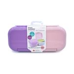 Jucarii, Copii si Bebe - Hrana si alaptare - Biberoane, suzete si accesorii hranire - Articole hranire bebelusi - CUTIE SNACK 2 COMPARTIMENTE, MELII, BLUSH BERRY - Infinity.ro
