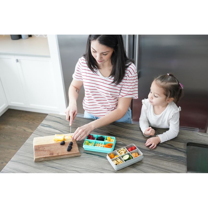 Jucarii, Copii si Bebe - Hrana si alaptare - Biberoane, suzete si accesorii hranire - Articole hranire bebelusi - CUTIE SNACK 6 COMPARTIMENTE, MELII, BLUE - Infinity.ro