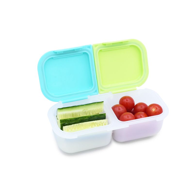 Jucarii, Copii si Bebe - Hrana si alaptare - Biberoane, suzete si accesorii hranire - Articole hranire bebelusi - CUTIE SNACK 2 COMPARTIMENTE, MELII, CACTUS FERN SAGE - Infinity.ro