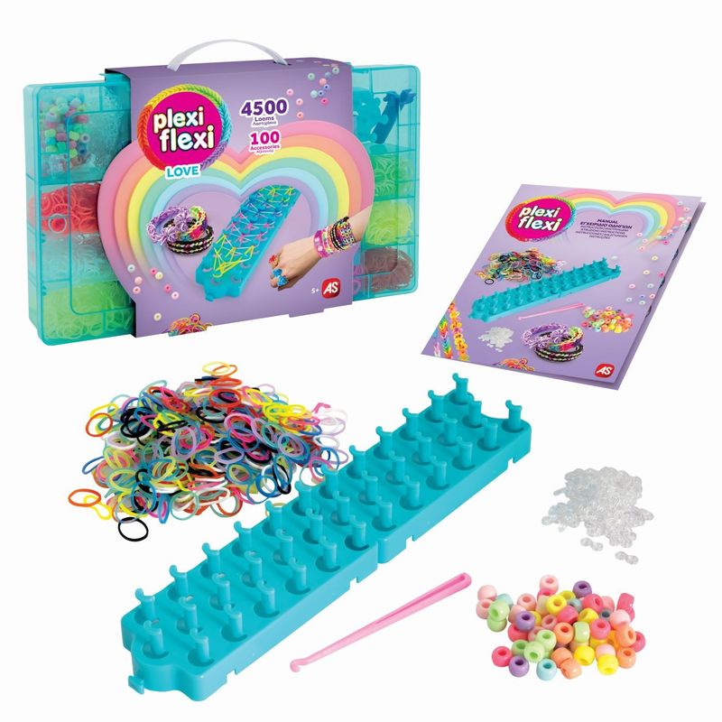 Jucarii, Copii si Bebe - Jucarii si jocuri - Papusi si accesorii - Papusi - PLEXI FLEXI LOVE CUTIE MARE 4500 ELASTICE 100 ACCESORII - Infinity.ro
