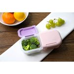 Jucarii, Copii si Bebe - Hrana si alaptare - Biberoane, suzete si accesorii hranire - Articole hranire bebelusi - CUTIE SNACK 2 COMPARTIMENTE, MELII, BLUSH BERRY - Infinity.ro