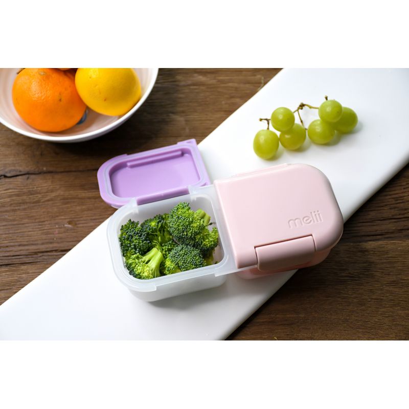 Jucarii, Copii si Bebe - Hrana si alaptare - Biberoane, suzete si accesorii hranire - Articole hranire bebelusi - CUTIE SNACK 2 COMPARTIMENTE, MELII, BLUSH BERRY - Infinity.ro