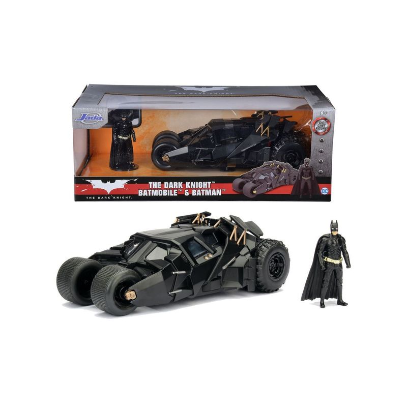 Jucarii, Copii si Bebe - Jucarii si jocuri - Vehicule si jucarii cu telecomanda - Masinute - JADA THE DARK KNIGHT SET FIGURINA BATMAN SI MASINUTA METALICA BATMOBILE SCARA 1 LA 24 - Infinity.ro
