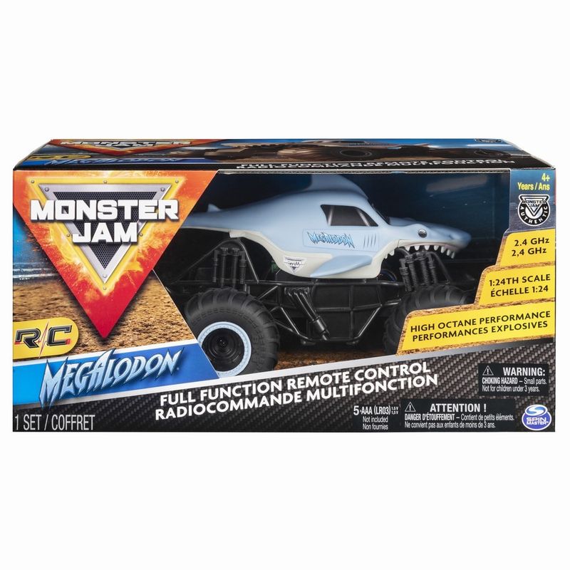 Jucarii, Copii si Bebe - Jucarii si jocuri - Vehicule si jucarii cu telecomanda - Masinute - MONSTER JAM MASINUTA RC MEGALODON 1:24 - Infinity.ro