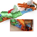 Jucarii, Copii si Bebe - Jucarii si jocuri - Vehicule si jucarii cu telecomanda - Masinute - HOT WHEELS MONSTER TRUCK SET DE JOACA PROVOCAREA CROCODILULUI CU MASINUTA MEGA WREX - Infinity.ro