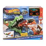 Jucarii, Copii si Bebe - Jucarii si jocuri - Vehicule si jucarii cu telecomanda - Masinute - HOT WHEELS MONSTER TRUCK SET DE JOACA PROVOCAREA CROCODILULUI CU MASINUTA MEGA WREX - Infinity.ro