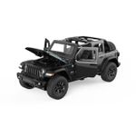 Jucarii, Copii si Bebe - Jucarii si jocuri - Vehicule si jucarii cu telecomanda - Masinute - MASINUTA METALICA JEEP WRANGLER RUBICON 4XE NEGRU CU SCARA 1 LA 32 - Infinity.ro