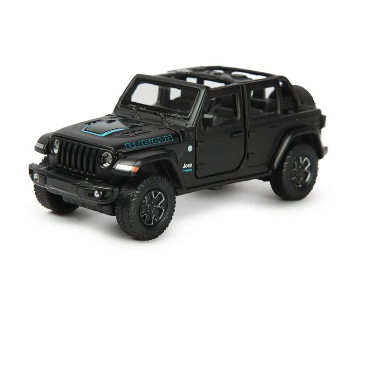 Jucarii, Copii si Bebe - Jucarii si jocuri - Vehicule si jucarii cu telecomanda - Masinute - MASINUTA METALICA JEEP WRANGLER RUBICON 4XE NEGRU CU SCARA 1 LA 32 - Infinity.ro