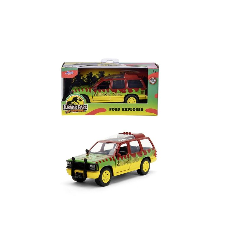 Jucarii, Copii si Bebe - Jucarii si jocuri - Vehicule si jucarii cu telecomanda - Masinute - JADA JURASSIC WORLD 30TH ANNIVERSARY MASINUTA METALICA FORD EXPLORER 1993 SCARA 1 LA 32 - Infinity.ro