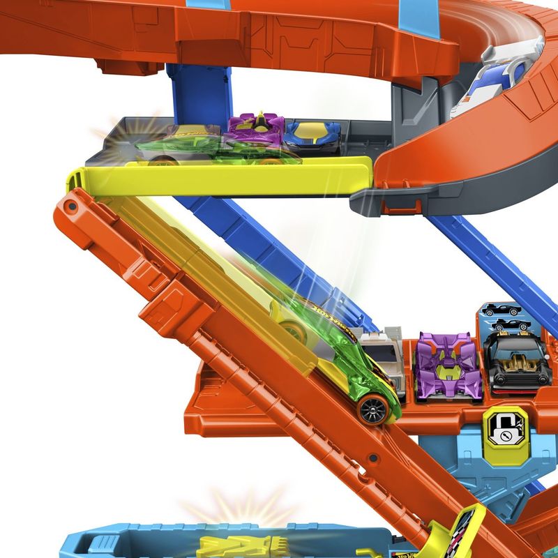 Jucarii, Copii si Bebe - Jucarii si jocuri - Vehicule si jucarii cu telecomanda - Masinute - HOT WHEELS CITY TRANSFORMAREA GARAJULUI DE CASCADORII CU MASINUTA INCLUSA - Infinity.ro