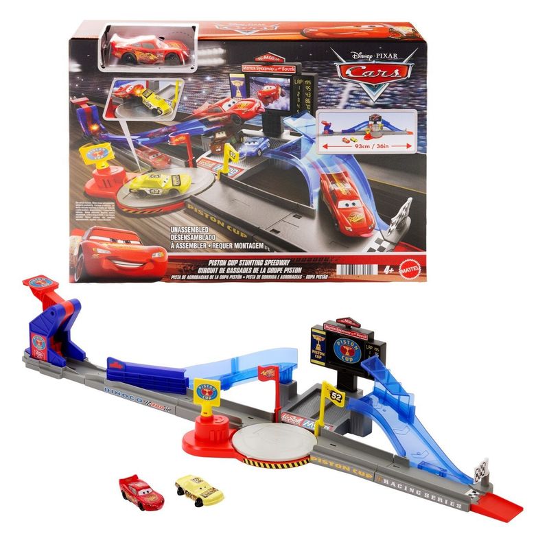 Jucarii, Copii si Bebe - Jucarii si jocuri - Vehicule si jucarii cu telecomanda - Masinute - CARS SET DE JOACA PISTA DE CURSE PISTON CUP CU MASINUTA INCLUSA - Infinity.ro