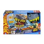 Jucarii, Copii si Bebe - Jucarii si jocuri - Vehicule si jucarii cu telecomanda - Masinute - HOT WHEELS CITY PISTA DE CURSE PLAJA RECHINULUI CHOMP CU MASINUTA INCLUSA - Infinity.ro