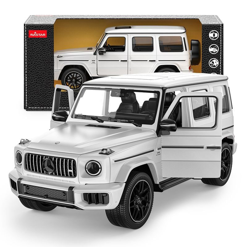 Jucarii, Copii si Bebe - Jucarii si jocuri - Vehicule si jucarii cu telecomanda - Masinute - MASINUTA METALICA MERCEDES AMG G63 ALB SCARA 1 LA 24 - Infinity.ro