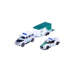 Jucarii, Copii si Bebe - Jucarii si jocuri - Vehicule si jucarii cu telecomanda - Masinute - MAJORETTE SET REMORCA DE POLITIE DUBAI DELUXE MERCEDES AMG G63 SI MASINUTA NISSAN GT-R R35 - Infinity.ro