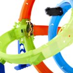 Jucarii, Copii si Bebe - Jucarii si jocuri - Vehicule si jucarii cu telecomanda - Masinute - HOT WHEELS STUNT TRACKS PISTA CICLON DE LANSAREA RAPIDA CU MASINUTA INCLUSA - Infinity.ro