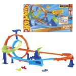 Jucarii, Copii si Bebe - Jucarii si jocuri - Vehicule si jucarii cu telecomanda - Masinute - HOT WHEELS STUNT TRACKS PISTA CICLON DE LANSAREA RAPIDA CU MASINUTA INCLUSA - Infinity.ro