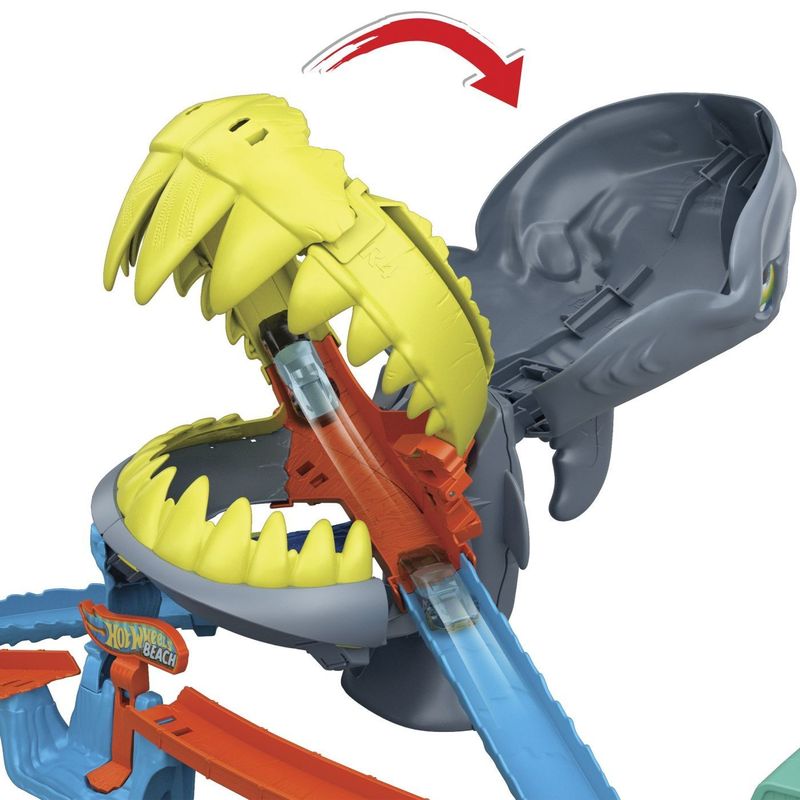 Jucarii, Copii si Bebe - Jucarii si jocuri - Vehicule si jucarii cu telecomanda - Masinute - HOT WHEELS CITY PISTA DE CURSE PLAJA RECHINULUI CHOMP CU MASINUTA INCLUSA - Infinity.ro