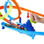 Jucarii, Copii si Bebe - Jucarii si jocuri - Vehicule si jucarii cu telecomanda - Masinute - HOT WHEELS STUNT TRACKS PISTA CICLON DE LANSAREA RAPIDA CU MASINUTA INCLUSA - Infinity.ro