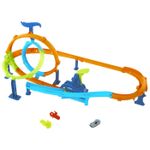 Jucarii, Copii si Bebe - Jucarii si jocuri - Vehicule si jucarii cu telecomanda - Masinute - HOT WHEELS STUNT TRACKS PISTA CICLON DE LANSAREA RAPIDA CU MASINUTA INCLUSA - Infinity.ro