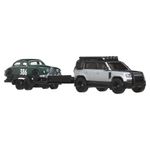 Jucarii, Copii si Bebe - Jucarii si jocuri - Vehicule si jucarii cu telecomanda - Masinute - HOT WHEELS TRANSPORTATOR LAND ROVER DEFENDER 110 2023 CU MASINUTA JAGUAR MK1 SCARA 1 LA 64 - Infinity.ro