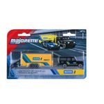 Jucarii, Copii si Bebe - Jucarii si jocuri - Vehicule si jucarii cu telecomanda - Masinute - MAJORETTE TRANSPORTER SET REMORCA DE CURSE DELUXE LAND ROVER DEFENDER 110 SI MASINUTA TOYOTA GR SUPRA - Infinity.ro