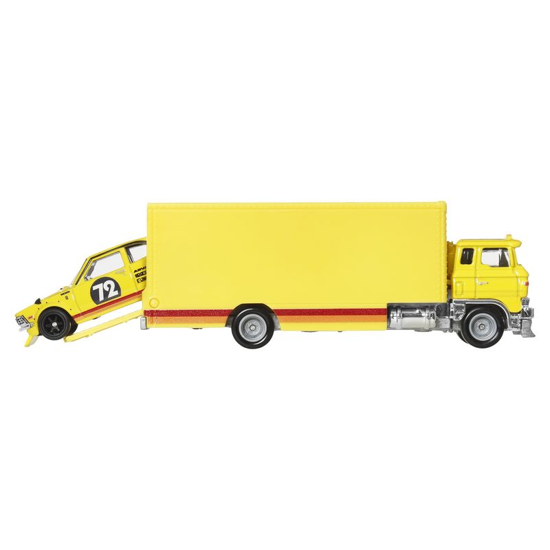 Jucarii, Copii si Bebe - Jucarii si jocuri - Vehicule si jucarii cu telecomanda - Masinute - HOT WHEELS TRANSPORTATOR SAKURA SPRINTER CU MASINUTA TOYOTA COROLLA LEVIN SCARA 1 LA 64 - Infinity.ro
