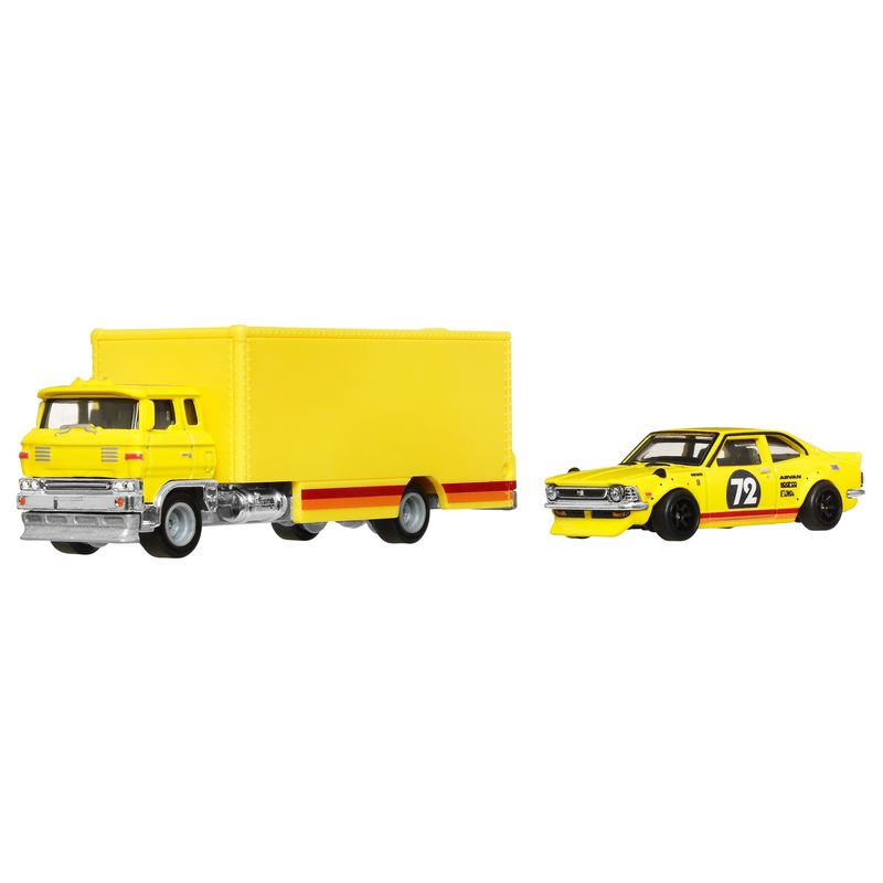 Jucarii, Copii si Bebe - Jucarii si jocuri - Vehicule si jucarii cu telecomanda - Masinute - HOT WHEELS TRANSPORTATOR SAKURA SPRINTER CU MASINUTA TOYOTA COROLLA LEVIN SCARA 1 LA 64 - Infinity.ro