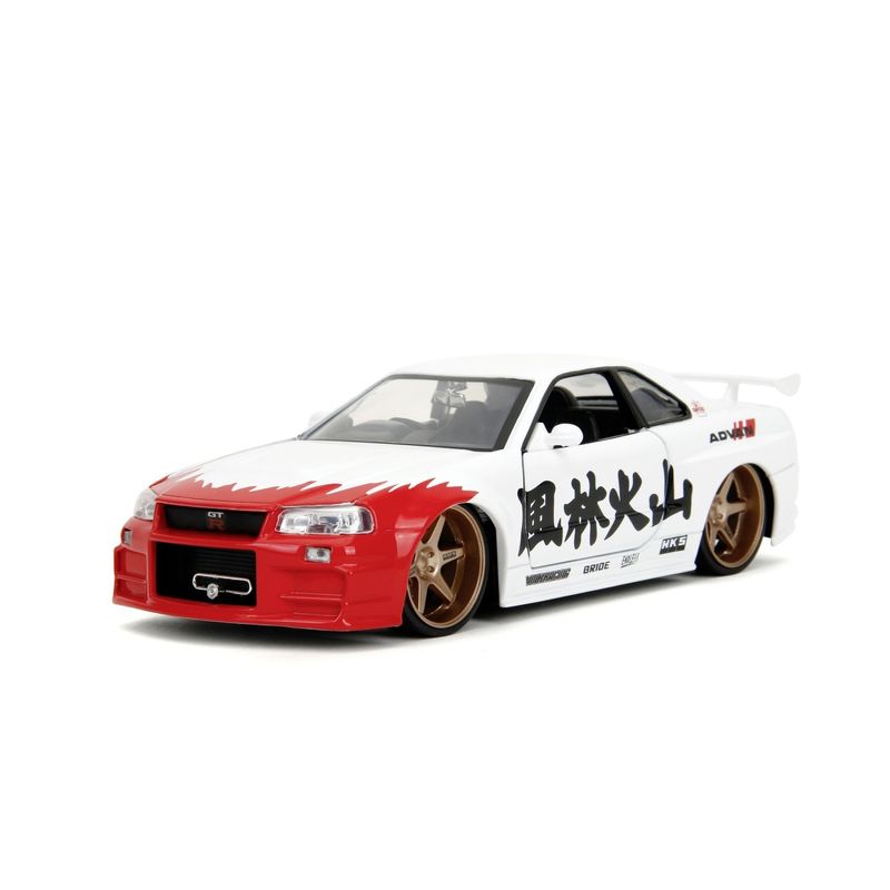 Jucarii, Copii si Bebe - Jucarii si jocuri - Vehicule si jucarii cu telecomanda - Masinute - JADA SET FIGURINA METALICA 6CM SI MASINUTA NISSAN SKYLINE GTR SCARA 1 LA 24 - Infinity.ro