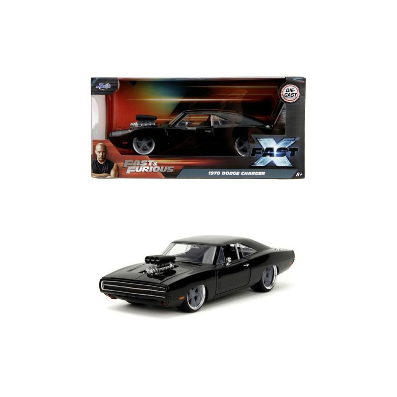 Jucarii, Copii si Bebe - Jucarii si jocuri - Vehicule si jucarii cu telecomanda - Masinute - JADA FAST AND FURIOUS MASINUTA METALICA DODGE CHARGER 1970 NEGRU SCARA 1 LA 24 - Infinity.ro