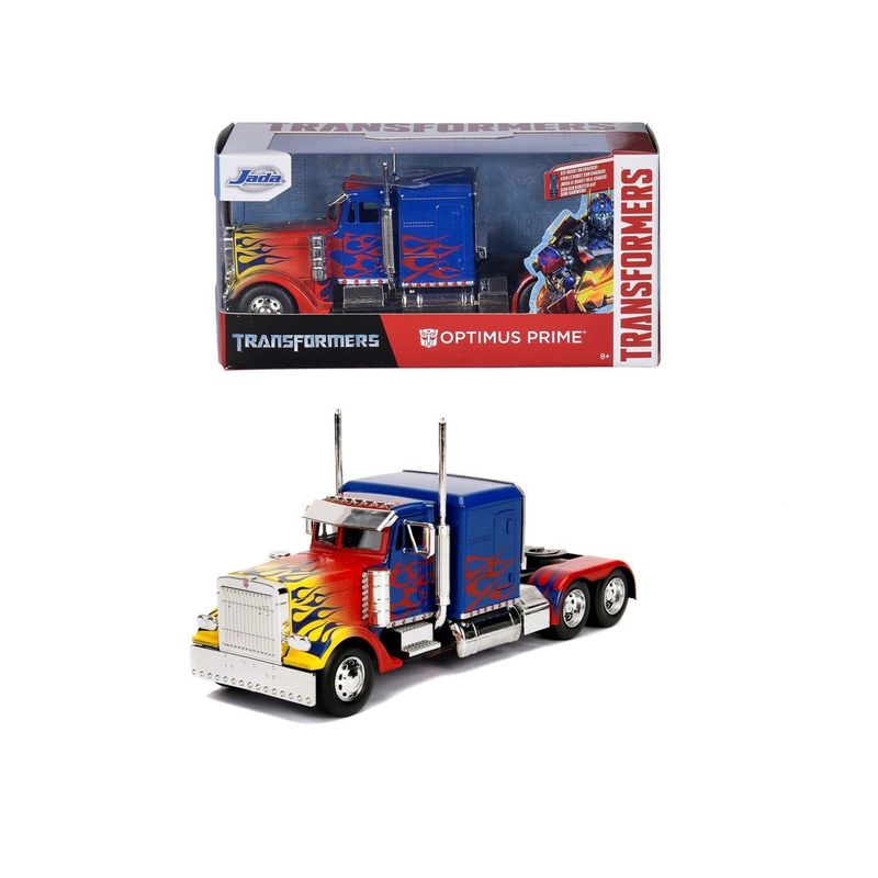 Jucarii, Copii si Bebe - Jucarii si jocuri - Vehicule si jucarii cu telecomanda - Masinute - JADA TRANSFORMERS MASINUTA METALICA OPTIMUS PRIME SCARA 1 LA 32 - Infinity.ro
