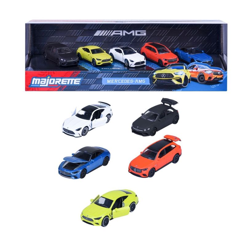 Jucarii, Copii si Bebe - Jucarii si jocuri - Vehicule si jucarii cu telecomanda - Masinute - MAJORETTE SET 5 MASINUTE METALICE MERCEDES AMG 7.5CM - Infinity.ro