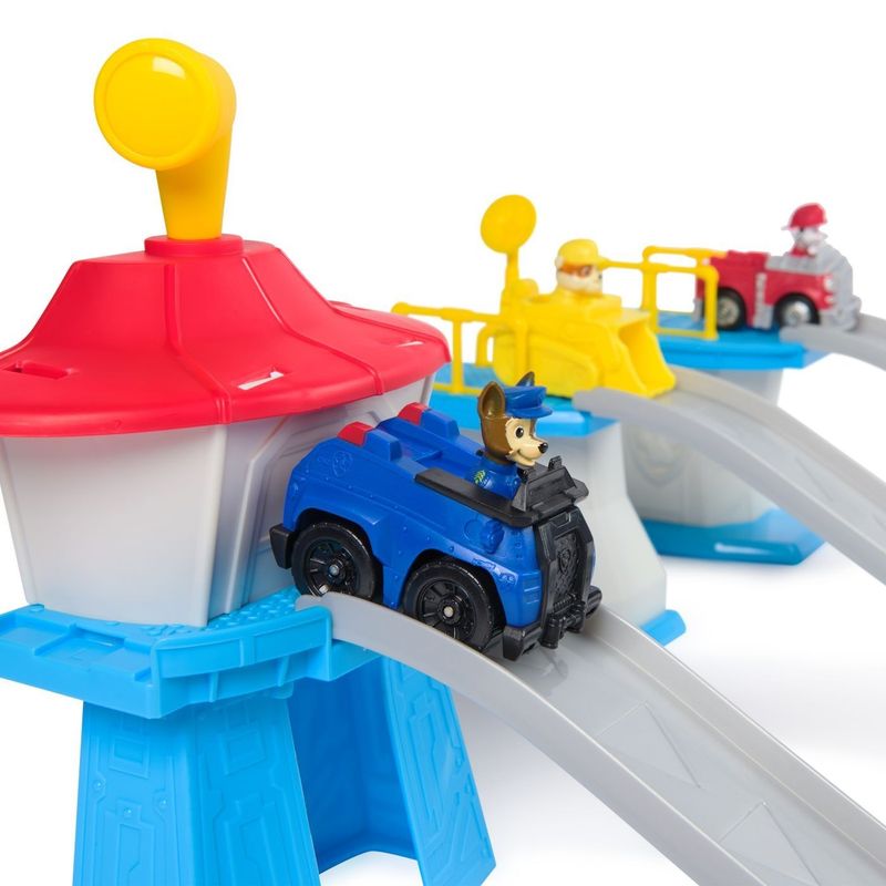 Jucarii, Copii si Bebe - Jucarii si jocuri - Vehicule si jucarii cu telecomanda - Masinute - PATRULA CATELUSILOR SET DE JOACA TURN MINI DELUXE CU FIGURINE SI MASINUTE - Infinity.ro