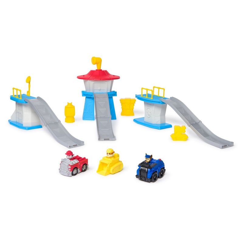 Jucarii, Copii si Bebe - Jucarii si jocuri - Vehicule si jucarii cu telecomanda - Masinute - PATRULA CATELUSILOR SET DE JOACA TURN MINI DELUXE CU FIGURINE SI MASINUTE - Infinity.ro