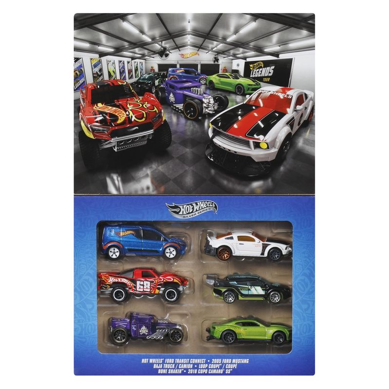 Jucarii, Copii si Bebe - Jucarii si jocuri - Vehicule si jucarii cu telecomanda - Masinute - HOT WHEELS LEGENDS SILVER SERIES LEGENDS SET 6 MASINUTE METALICE - Infinity.ro