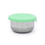 Jucarii, Copii si Bebe - Hrana si alaptare - Biberoane, suzete si accesorii hranire - Articole hranire bebelusi - SET 3 RECIPIENTE MINI INOX CU CAPAC SILICON, MELII, BLEU MINT LIME - Infinity.ro