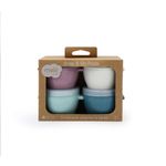 Jucarii, Copii si Bebe - Hrana si alaptare - Biberoane, suzete si accesorii hranire - Articole hranire bebelusi - SET 4 RECIPIENTE SILICON SNAP&GO, MELII LUXE, 4*118 ML - Infinity.ro