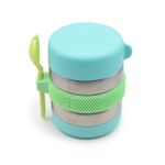 Jucarii, Copii si Bebe - Hrana si alaptare - Biberoane, suzete si accesorii hranire - Articole hranire bebelusi - TERMOS CU LINGURITA 300 ML, MELII, BLUE - Infinity.ro