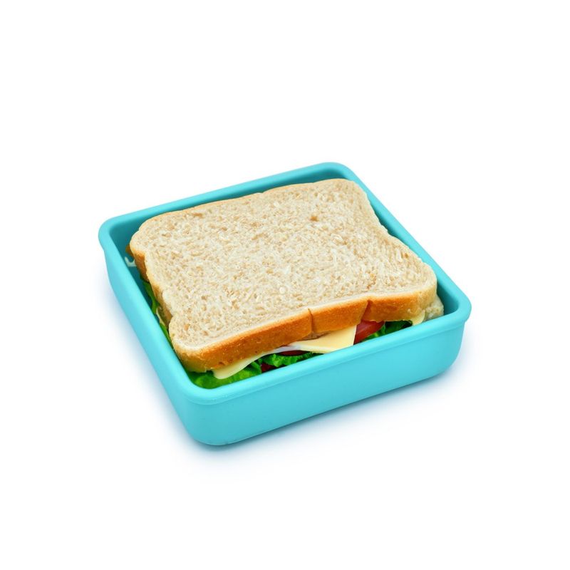 Jucarii, Copii si Bebe - Hrana si alaptare - Biberoane, suzete si accesorii hranire - Articole hranire bebelusi - RECIPIENT SILICON PENTRU SANDWICH, MELII, BLUE - Infinity.ro