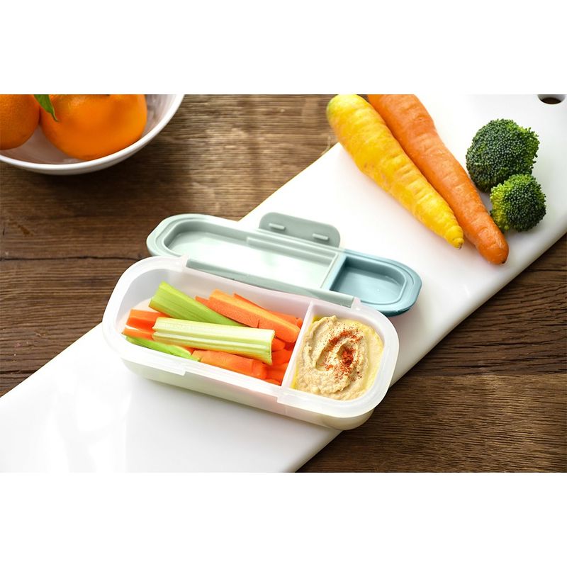 Jucarii, Copii si Bebe - Hrana si alaptare - Biberoane, suzete si accesorii hranire - Articole hranire bebelusi - RECIPIENT PENTRU SNACK CU SOS, MELII, CONTAINER CACTUS FERN SAGE - Infinity.ro